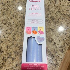 Paris Hilton Pink 22oz Vitapod Water Bottle + 6 Pods W/ Electrolytes Starter Kit
